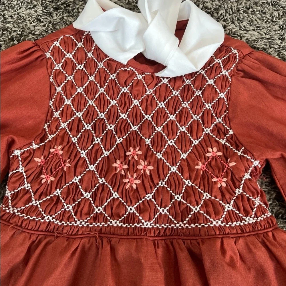 VINTAGE Disney Winnie The Pooh Sears Roebuck & Co Dress Smocked 70s Size 4T
